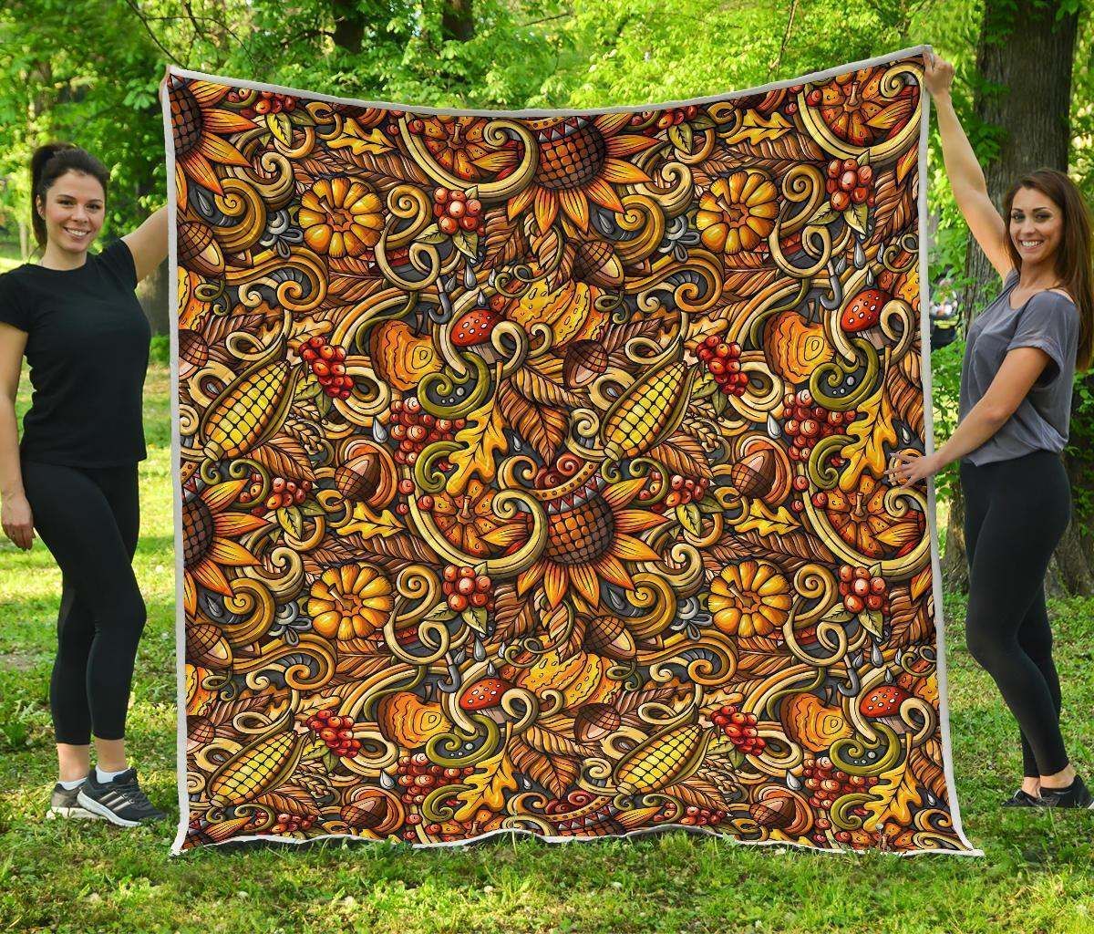 Abstract Sunflower CL17100016MDQ Quilt Blanket