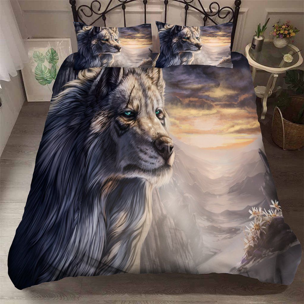 Abstract Wolf Bedding Set
