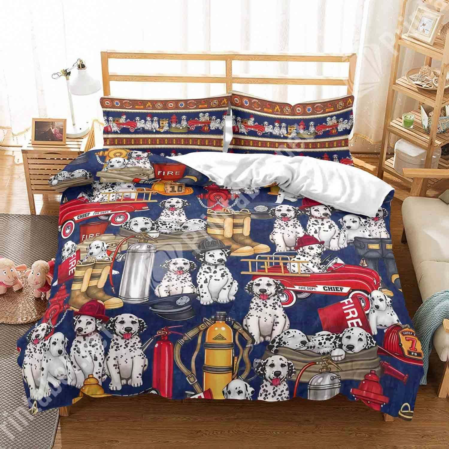 Adorable Firefighters Bedding Set