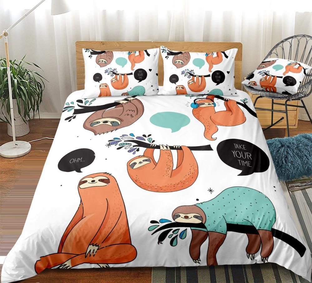 Adorable Sloth Hanging Branch Tree Bedding Set