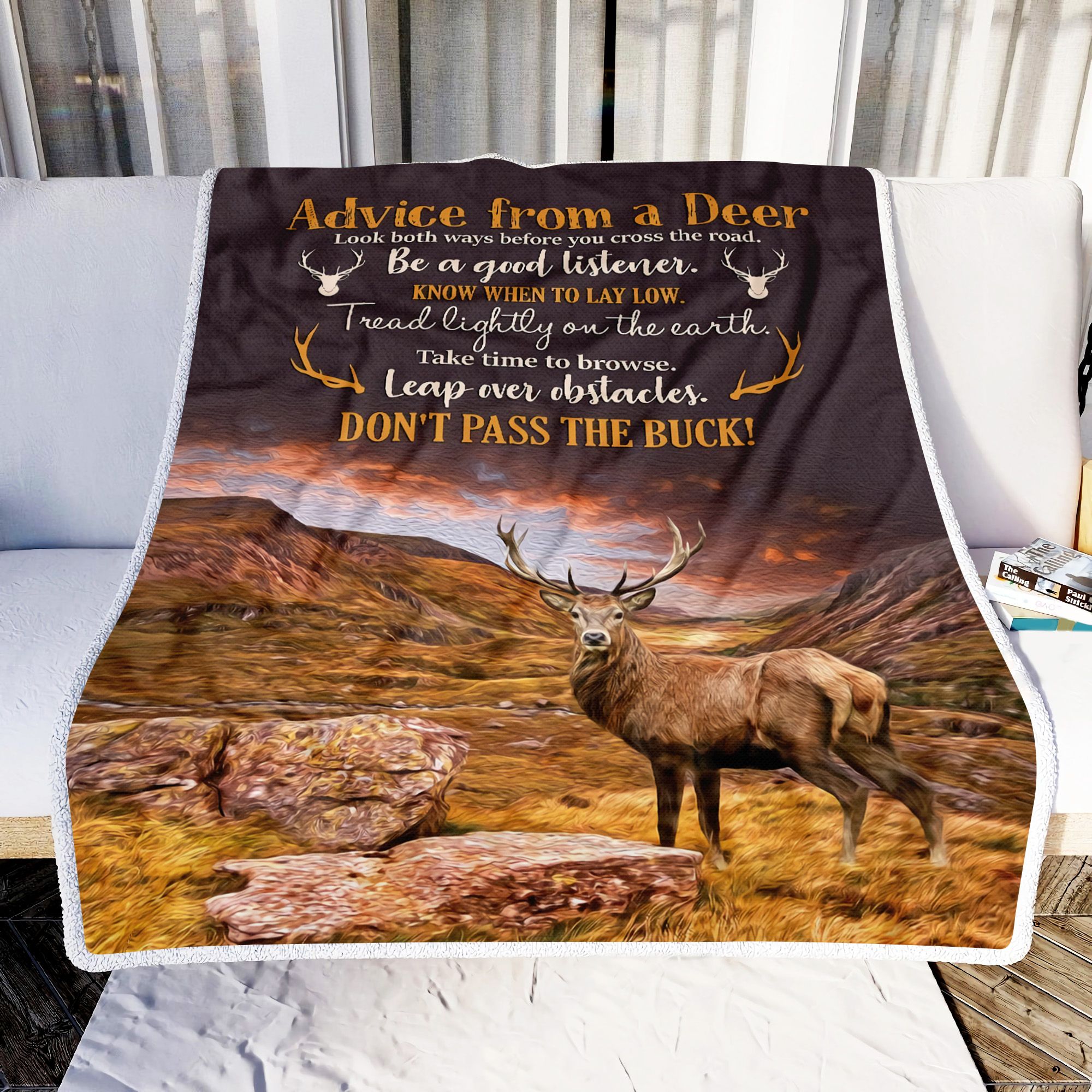 Advice From A Deer Fleece Blanket