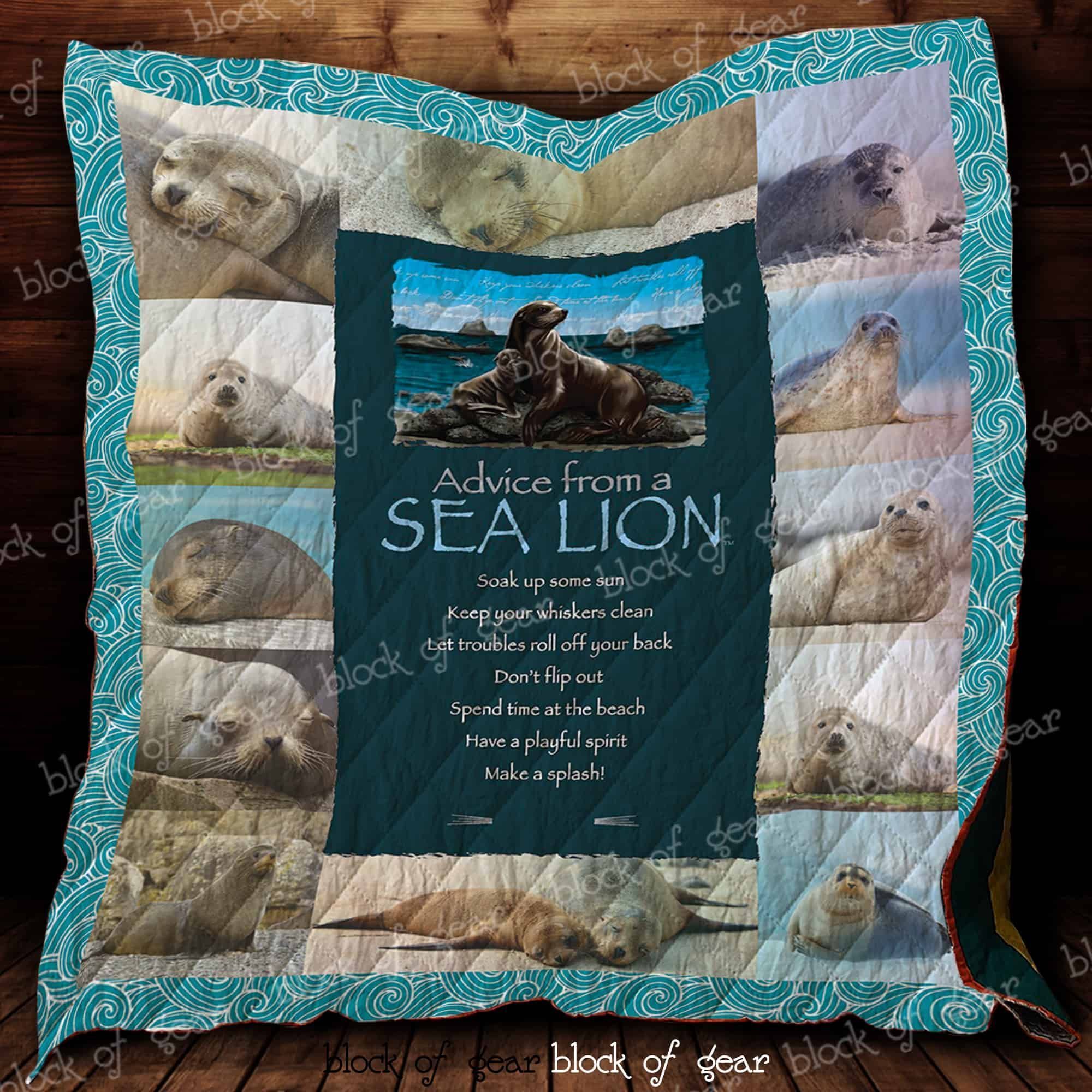 Advice From A Sea Lion Quilt Blanket ABC24107112