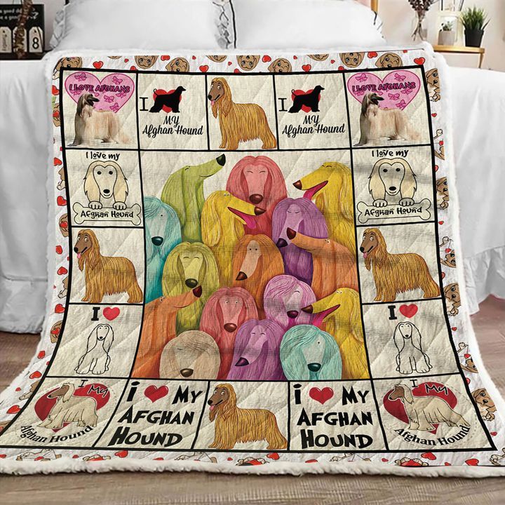 Afghan Hound Christmas Fleece Blanket