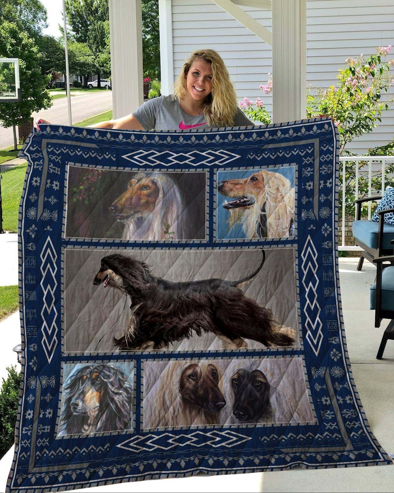 Afghan Hound Quilt Blanket DHC2911227VT