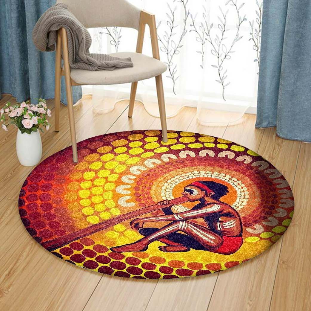 Africa Round Carpet