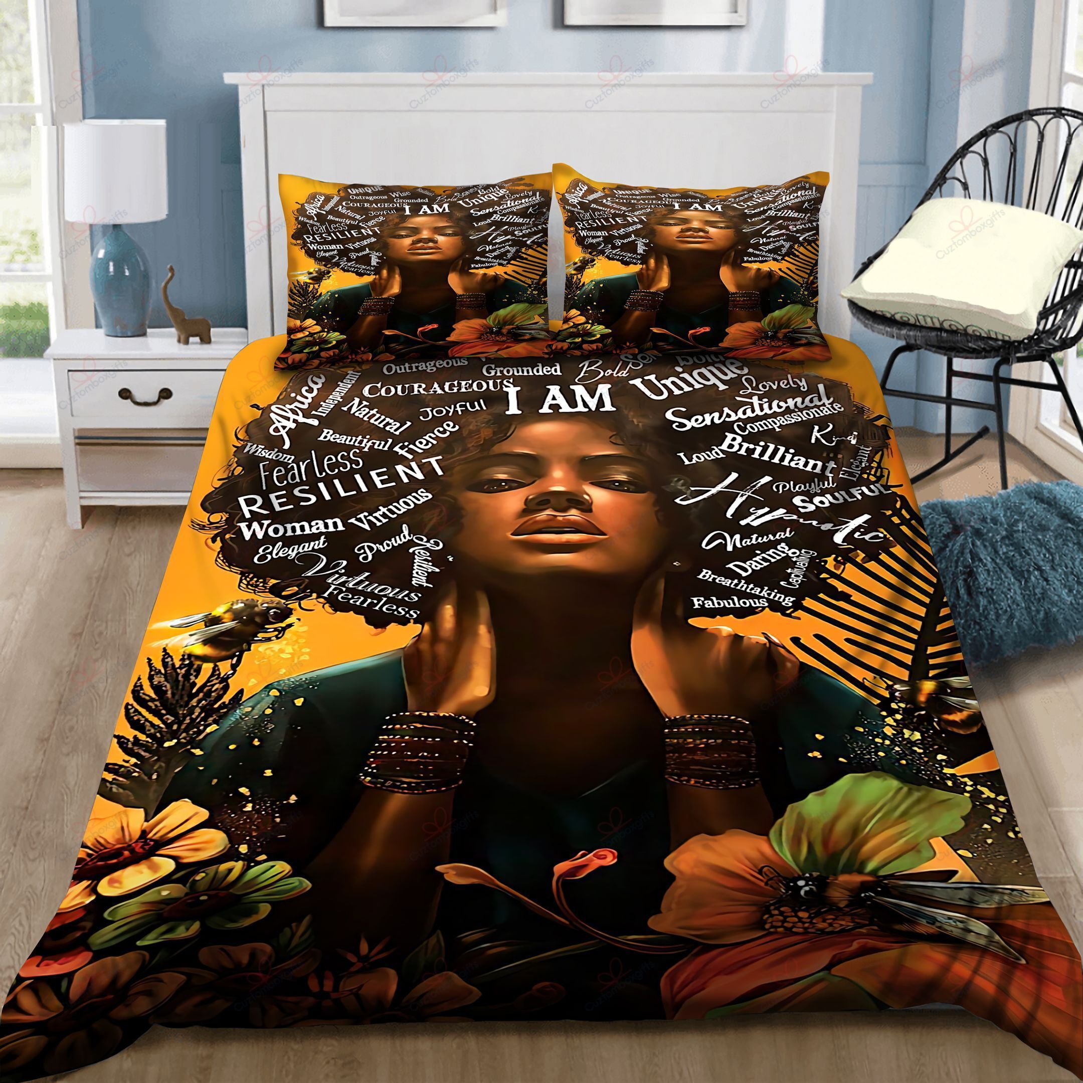 Africa Black Soulful And Elegant Girl Bedding Set