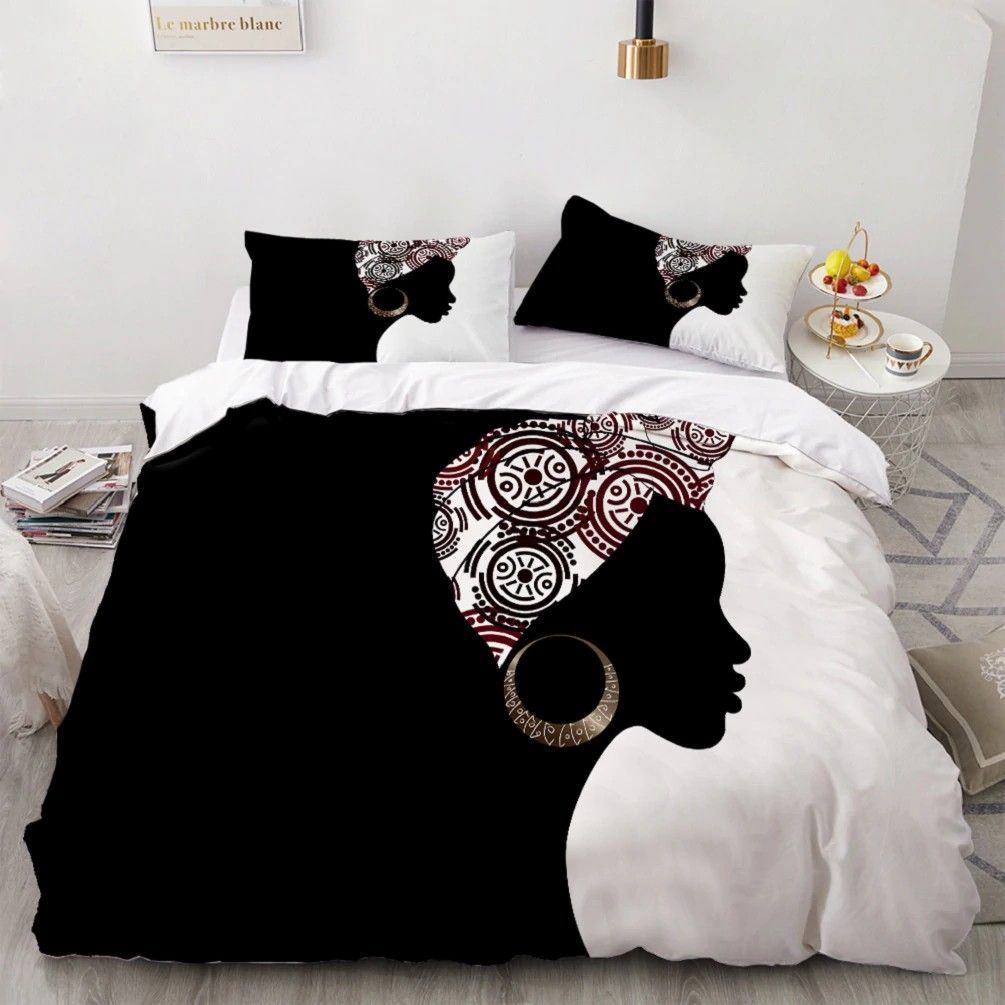 Africa Black Women Bedding Set