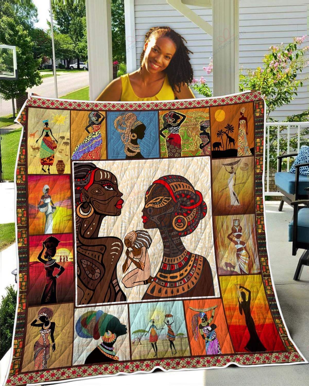 Africa Black Women TH2309001CL Quilt Blanket