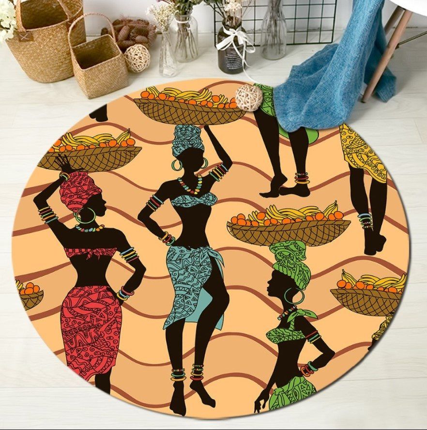 Africa Round Carpet