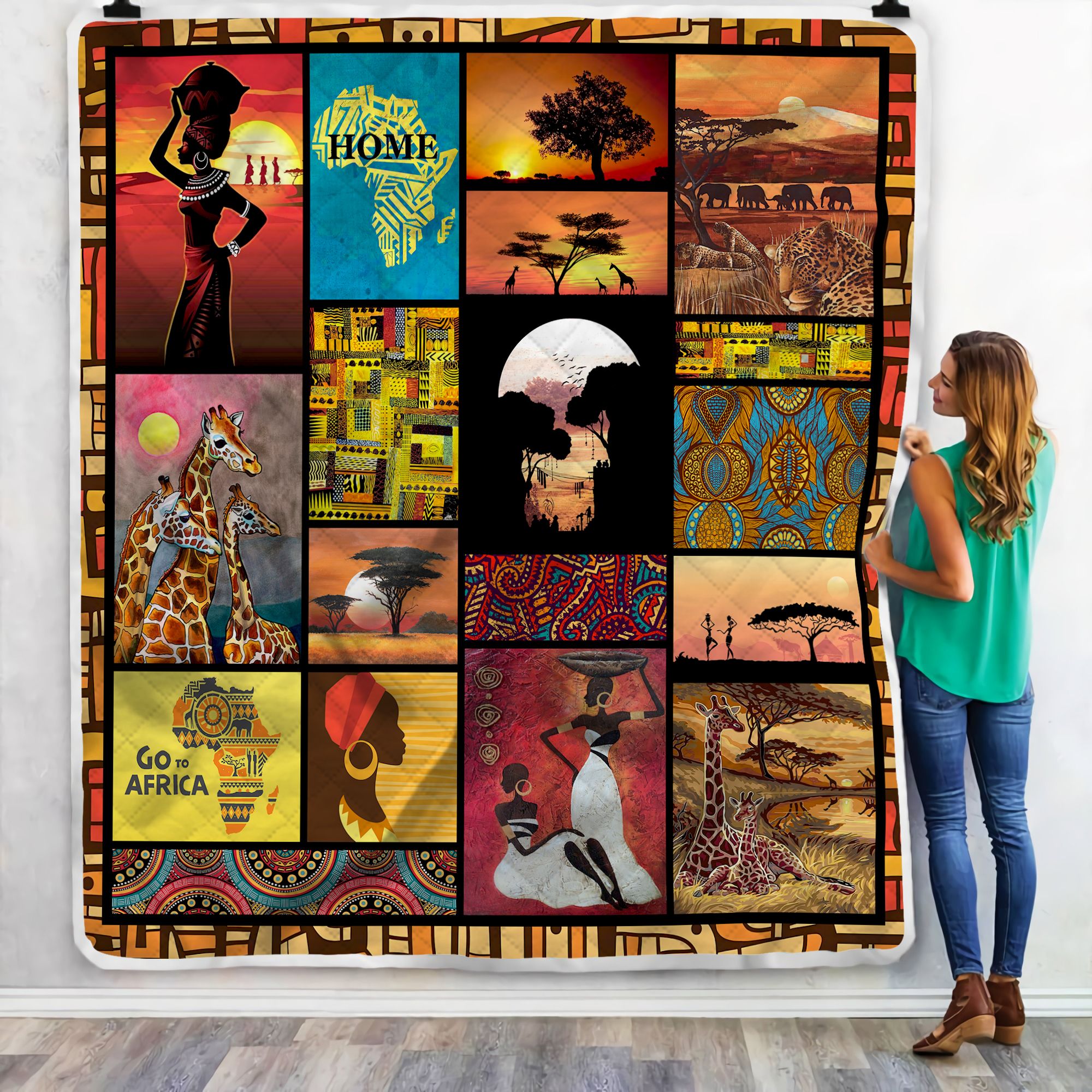 Africa Culture Fleece Blanket