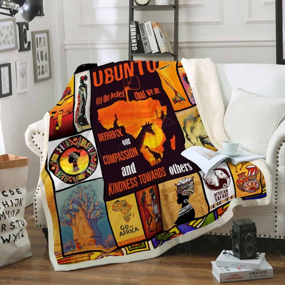 Africa I LOVE YOU Fleece Blanket