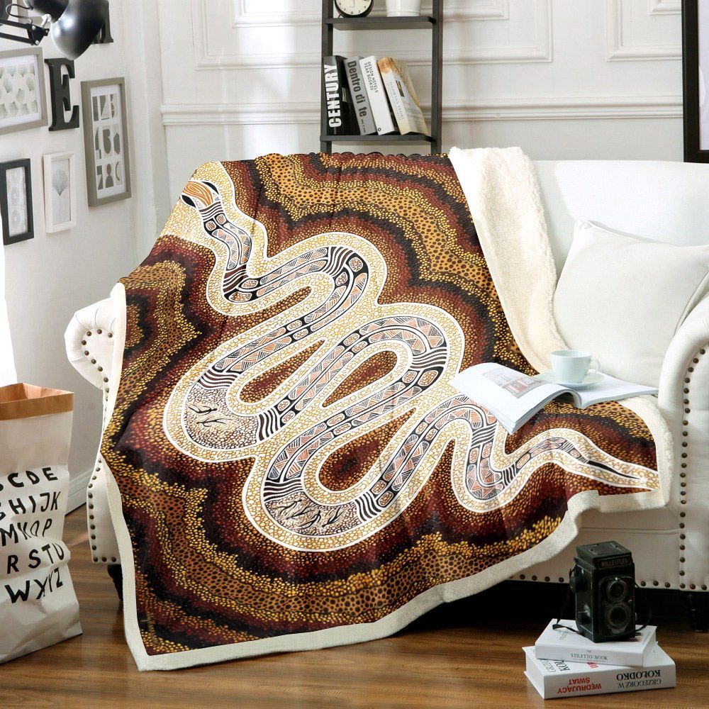 Africa Snake Sherpa Fleece Blanket