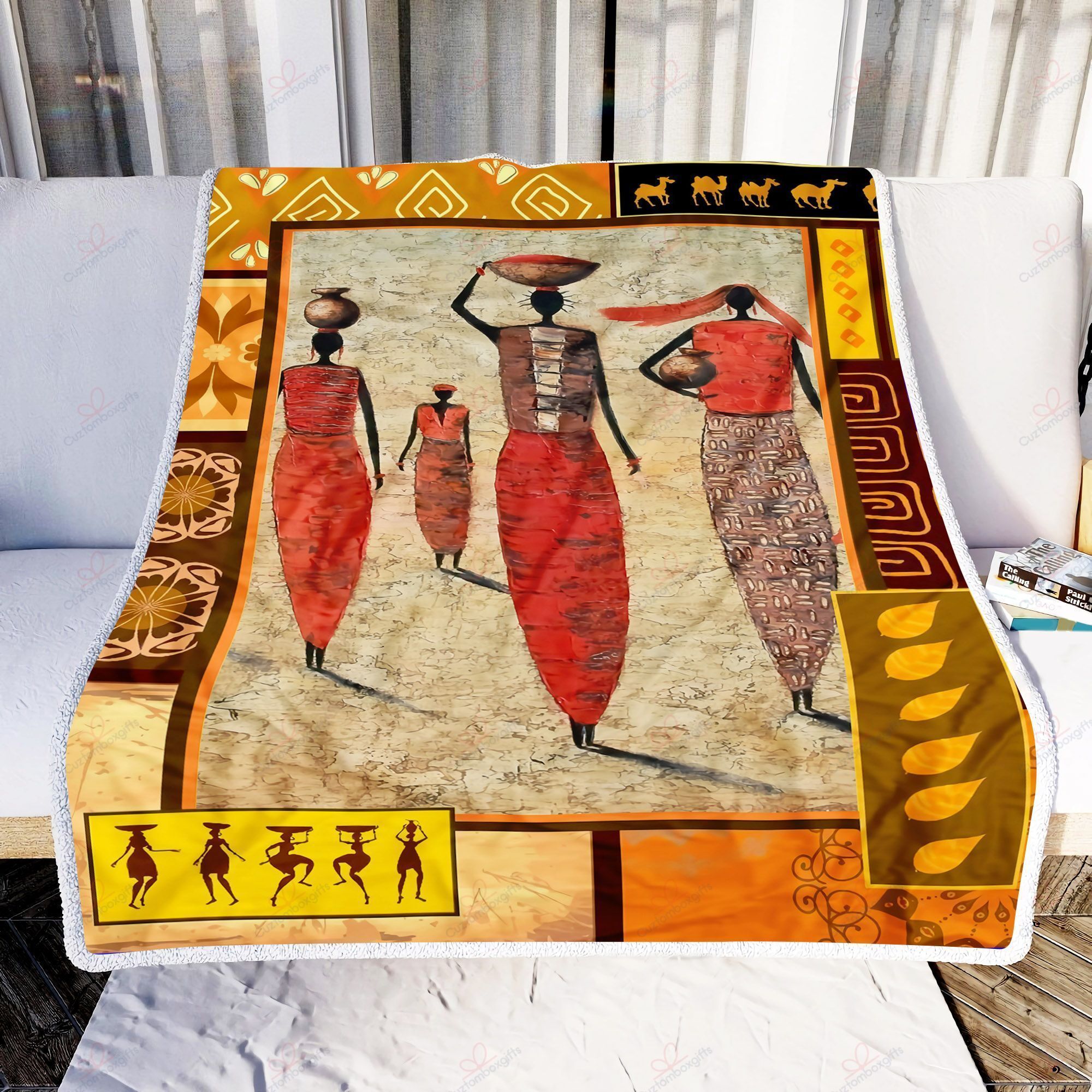 Africa Woman Fleece Blanket