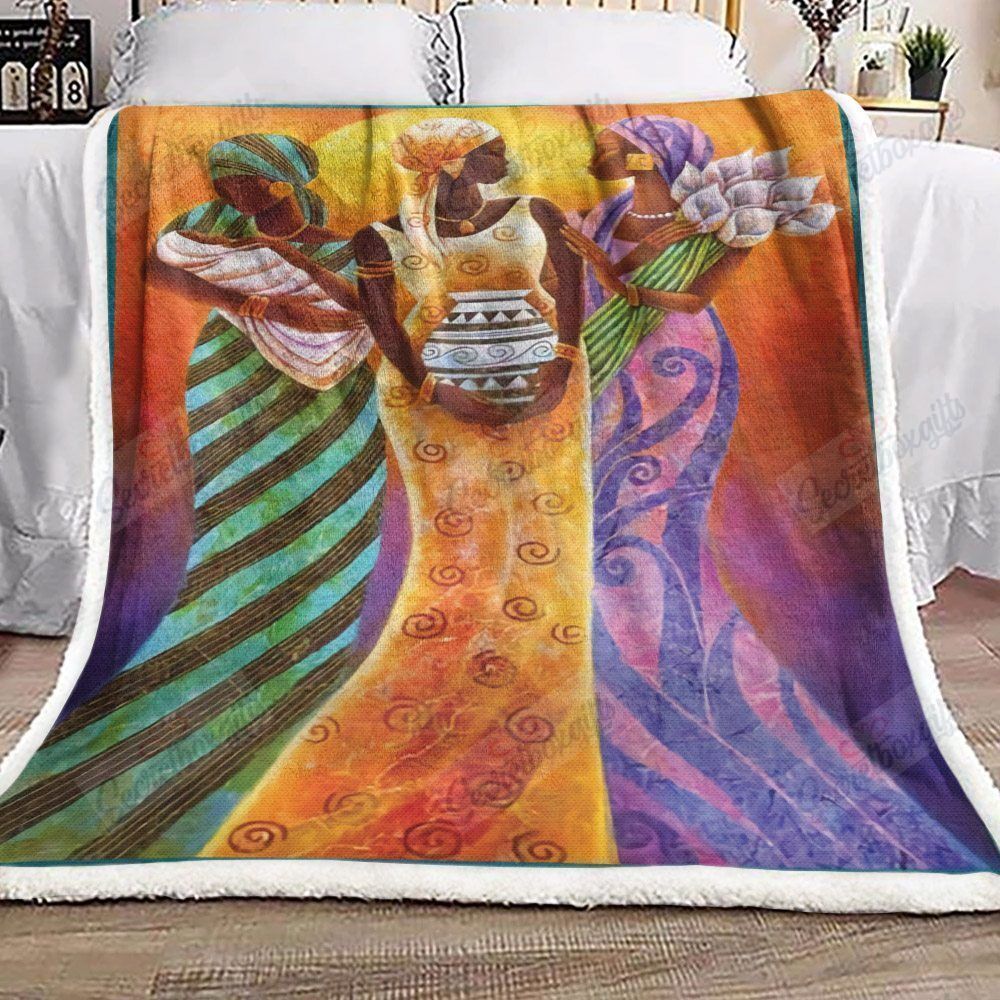 African American Artist African Art Fleece Blanket