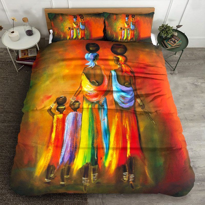 African American Woman Bedding Set