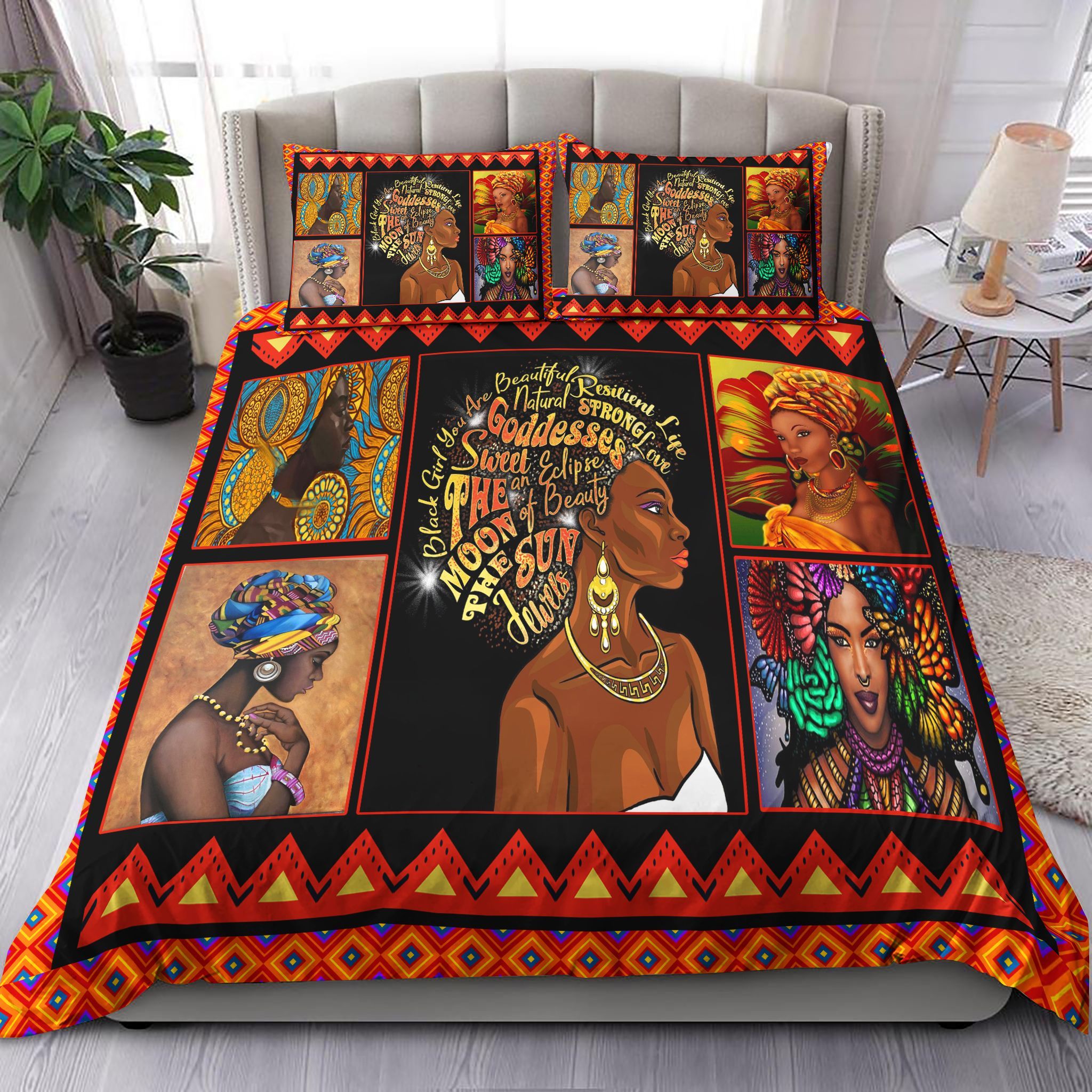 African Black History Bedding Set