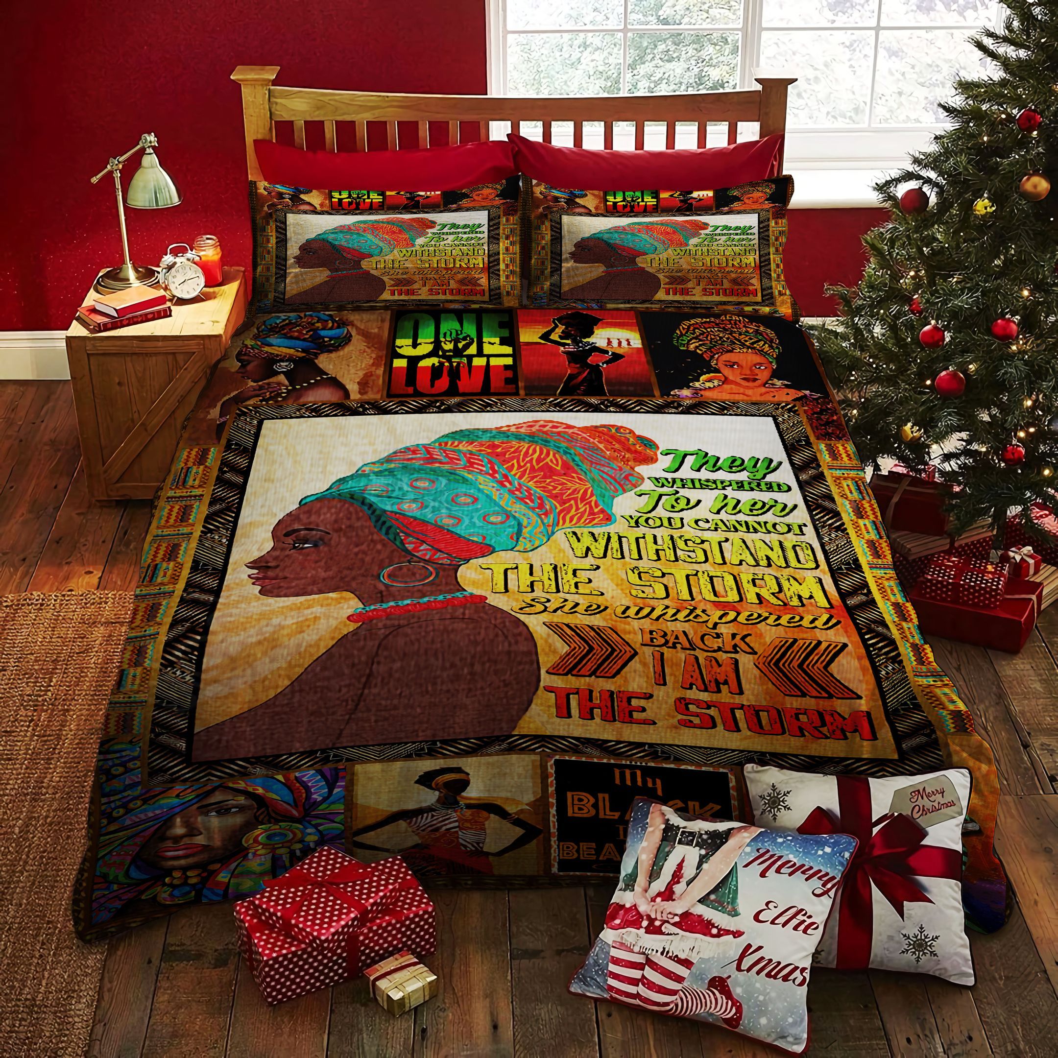 African Black Women Bedding Set