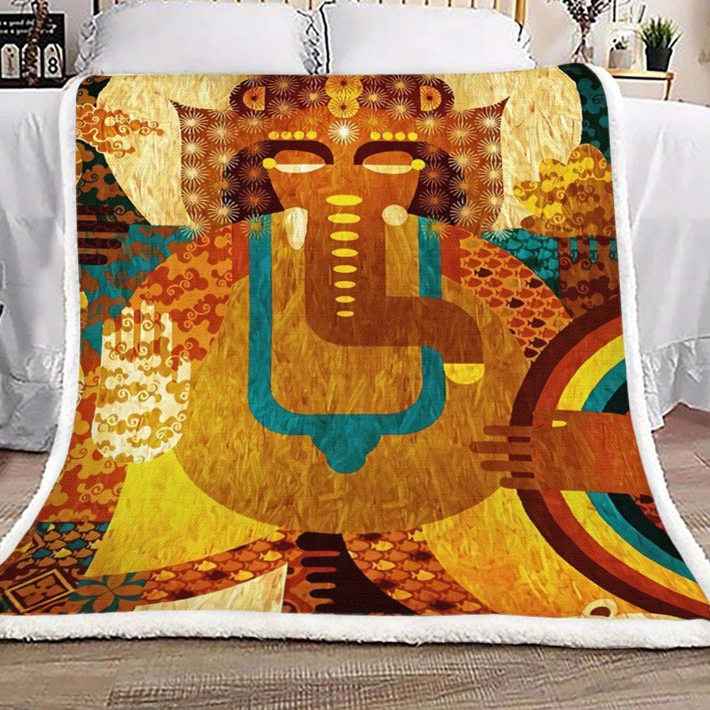 African Elephant Sherpa Fleece