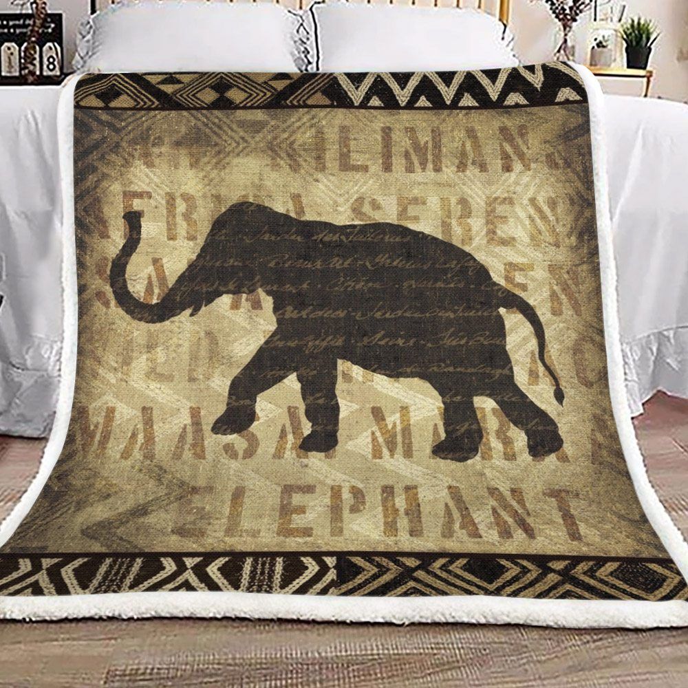 African Elephant Sherpa Fleece