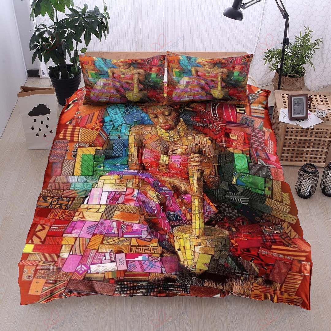 African Girl Art Printed Bedding Set