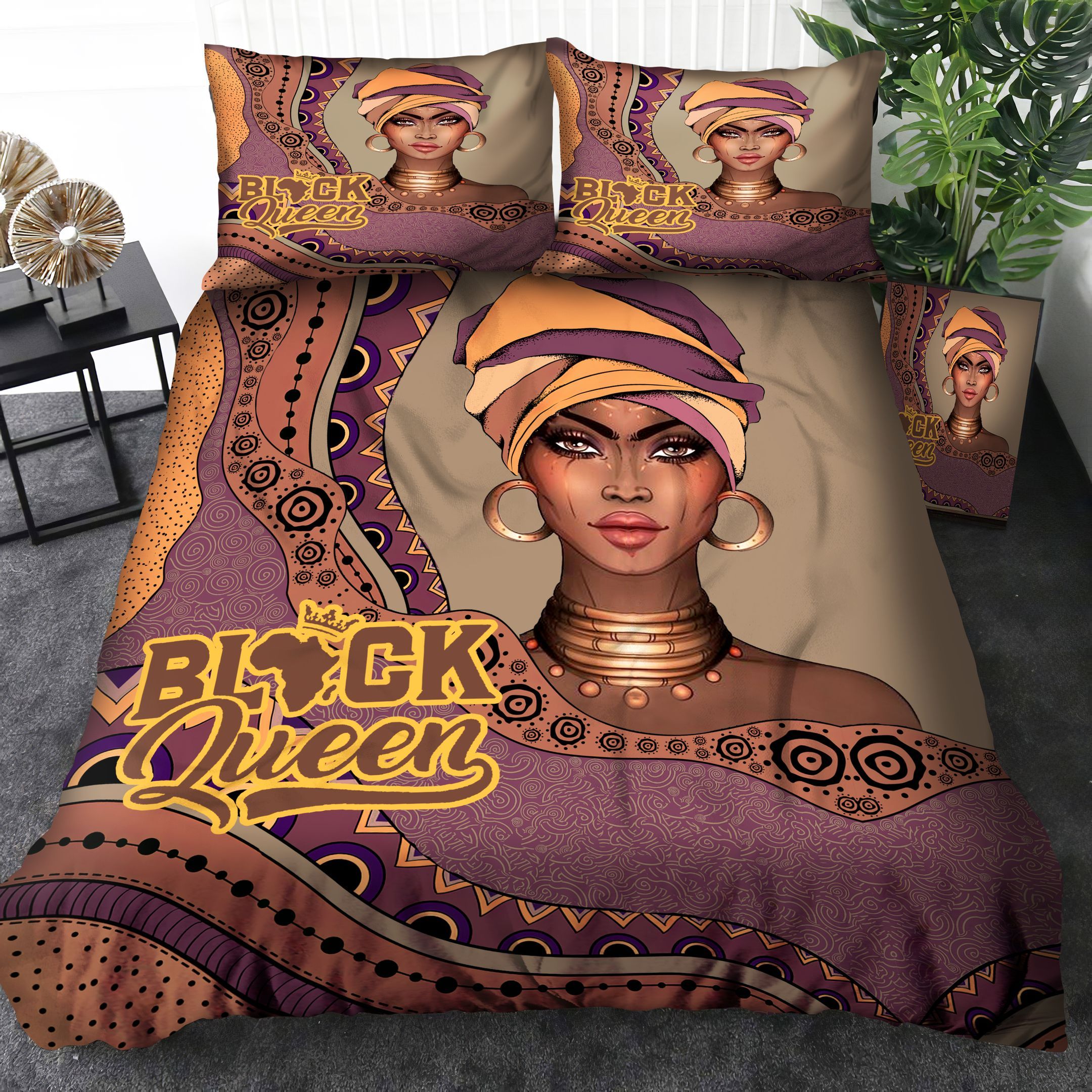 African Girl Bedding Set