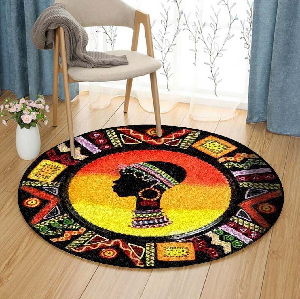 African Round Carpet