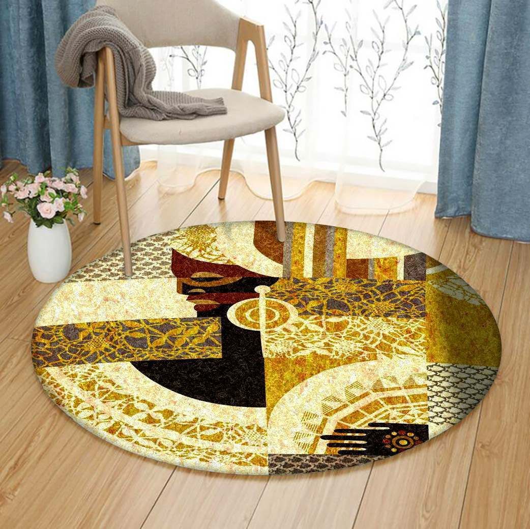 African Round Carpet