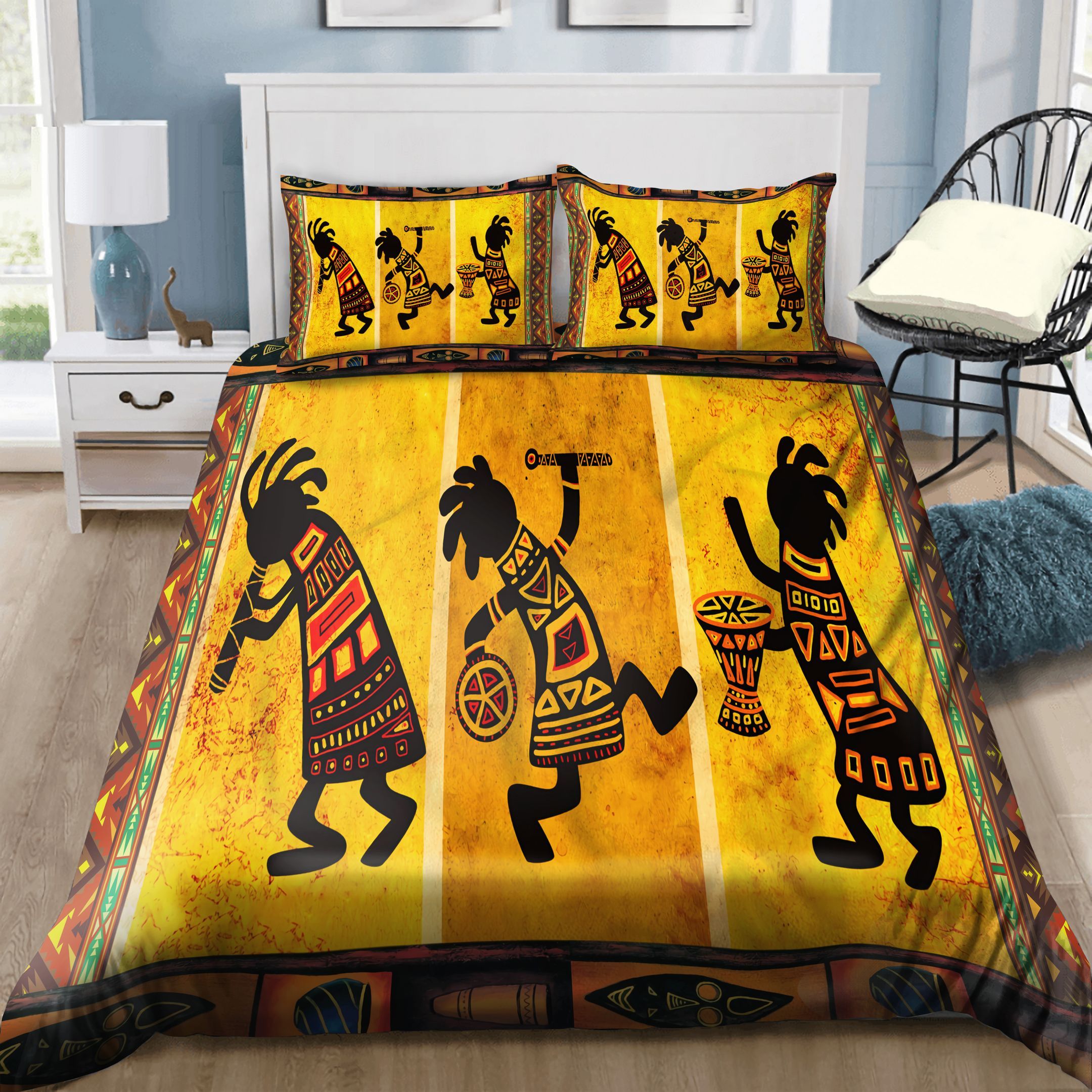 African Kokopeli Bedding Set