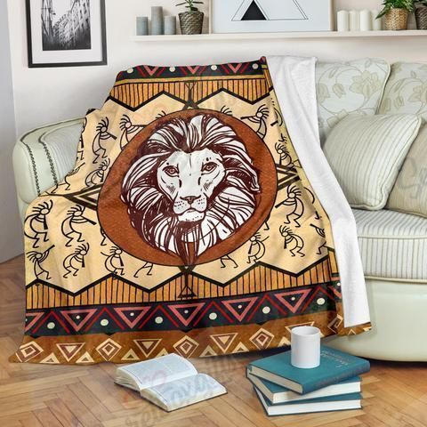 African Lion Fleece Blanket