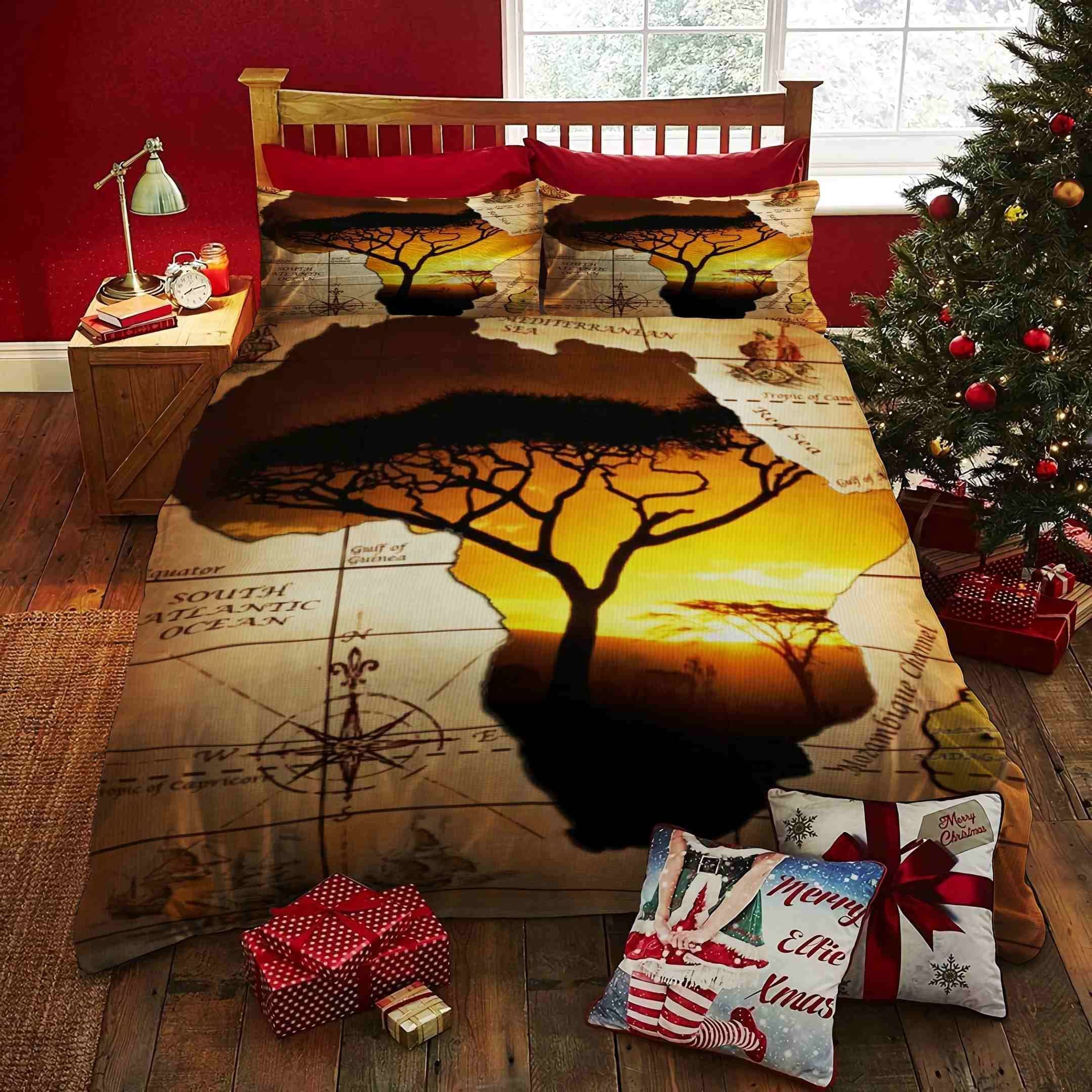 African Map Bedding Set
