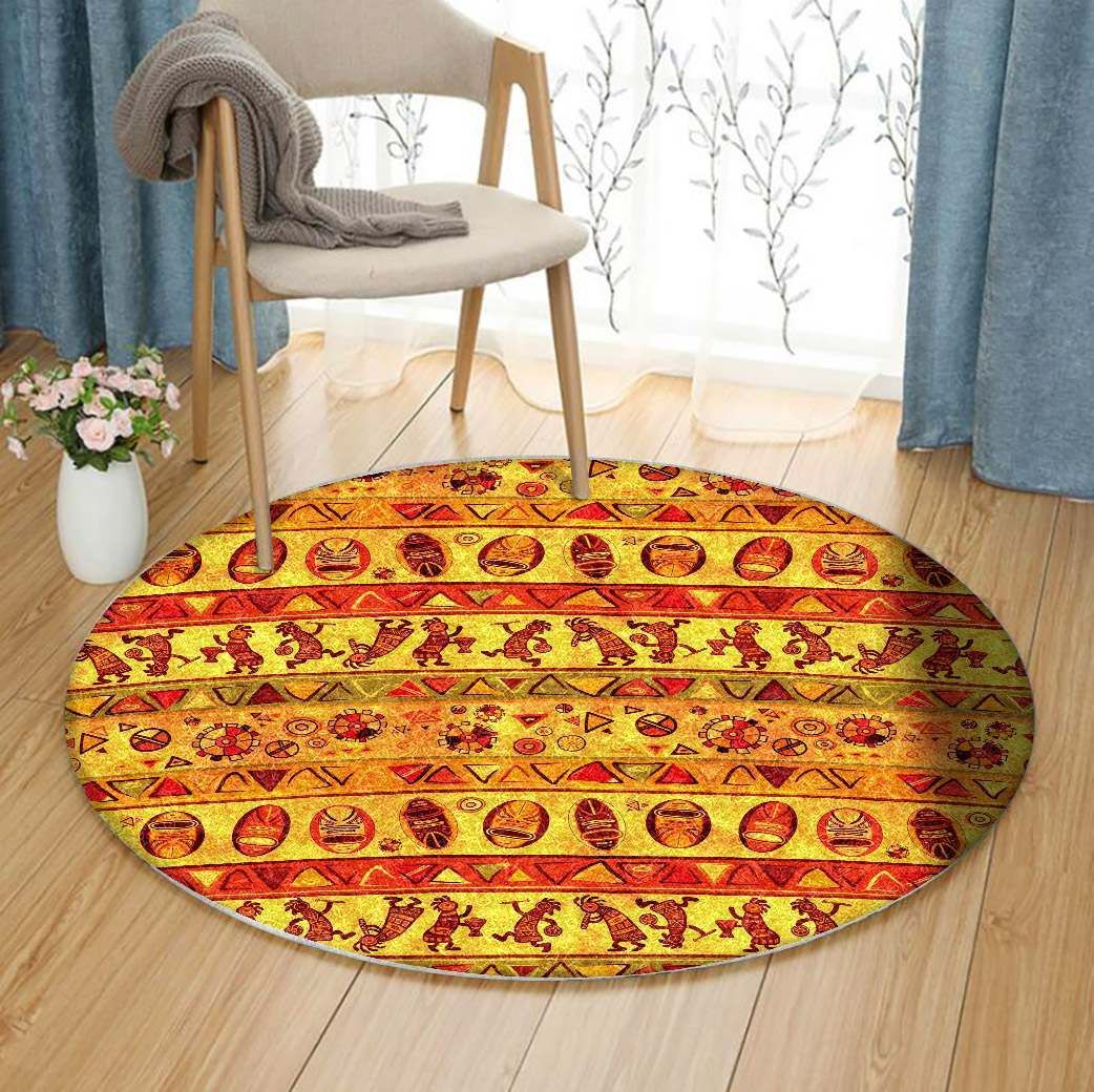 African Round Carpet