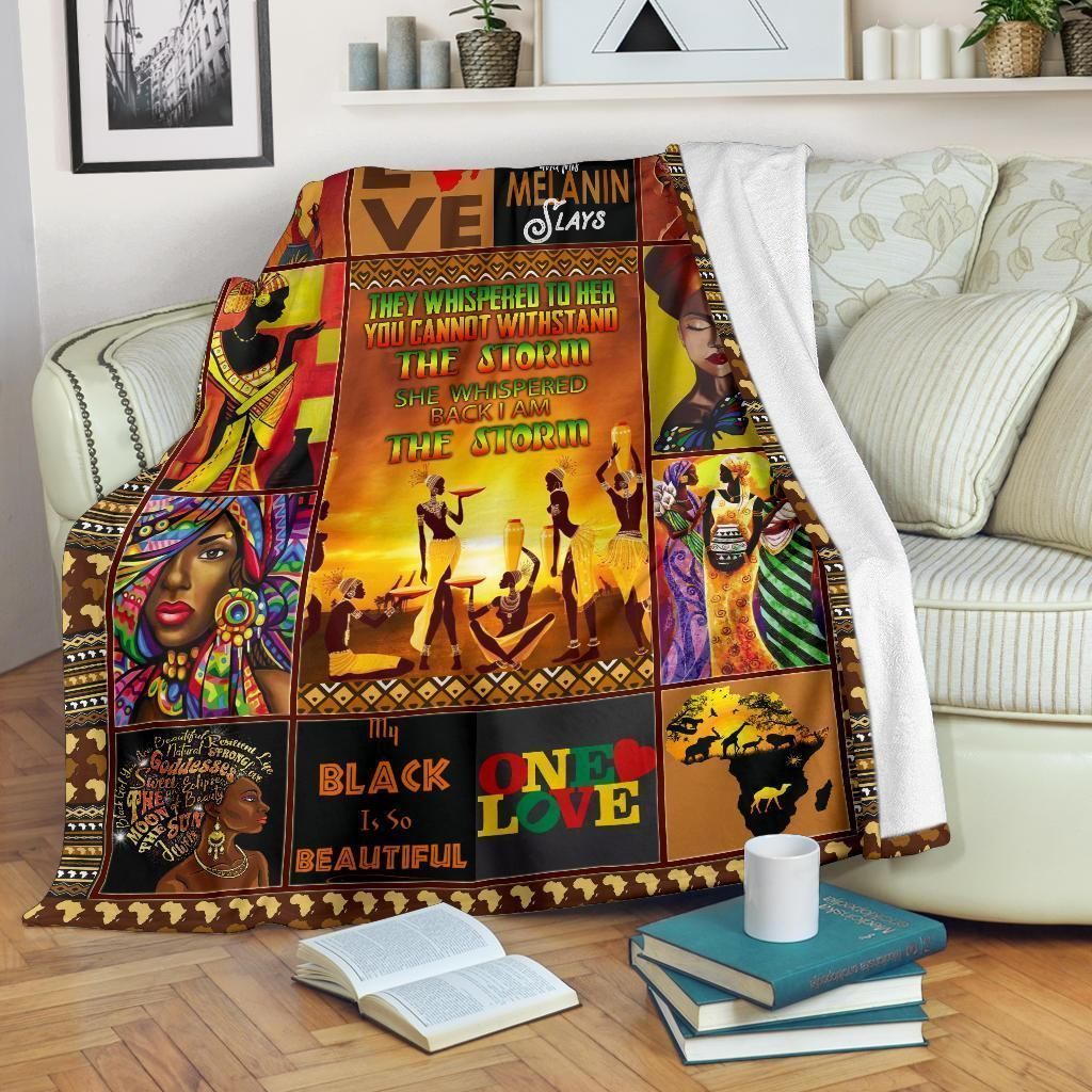 African One Love Sherpa Fleece Blanket