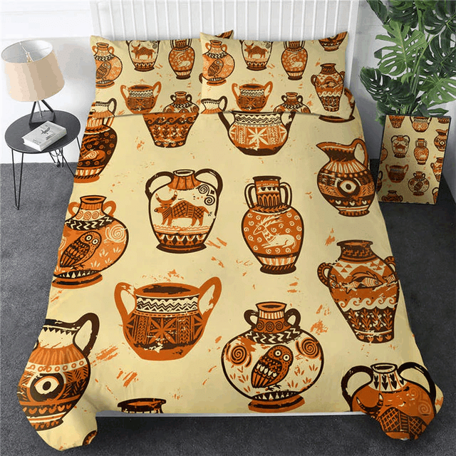 African Pottery Bedding Set