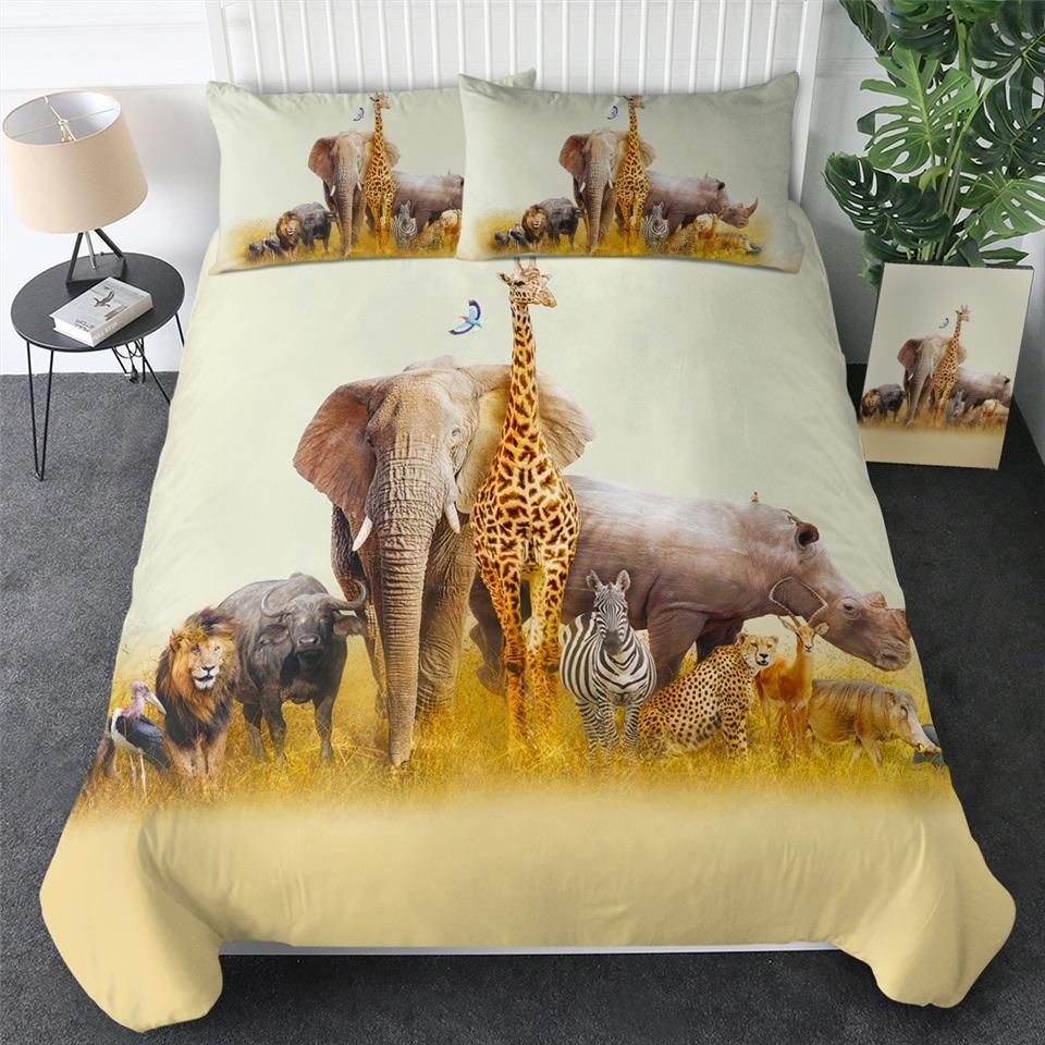 African Safari Animals Bedding Set