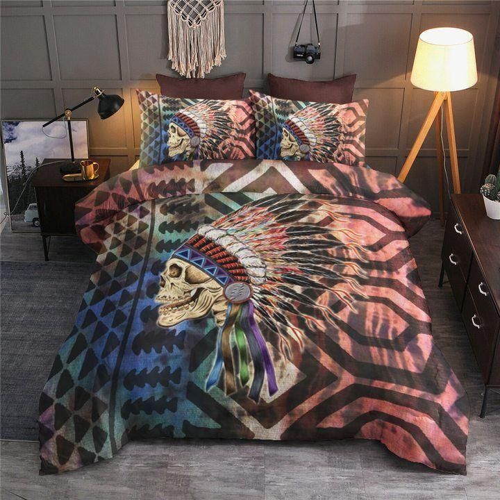 African Skull Feather Bedding Set