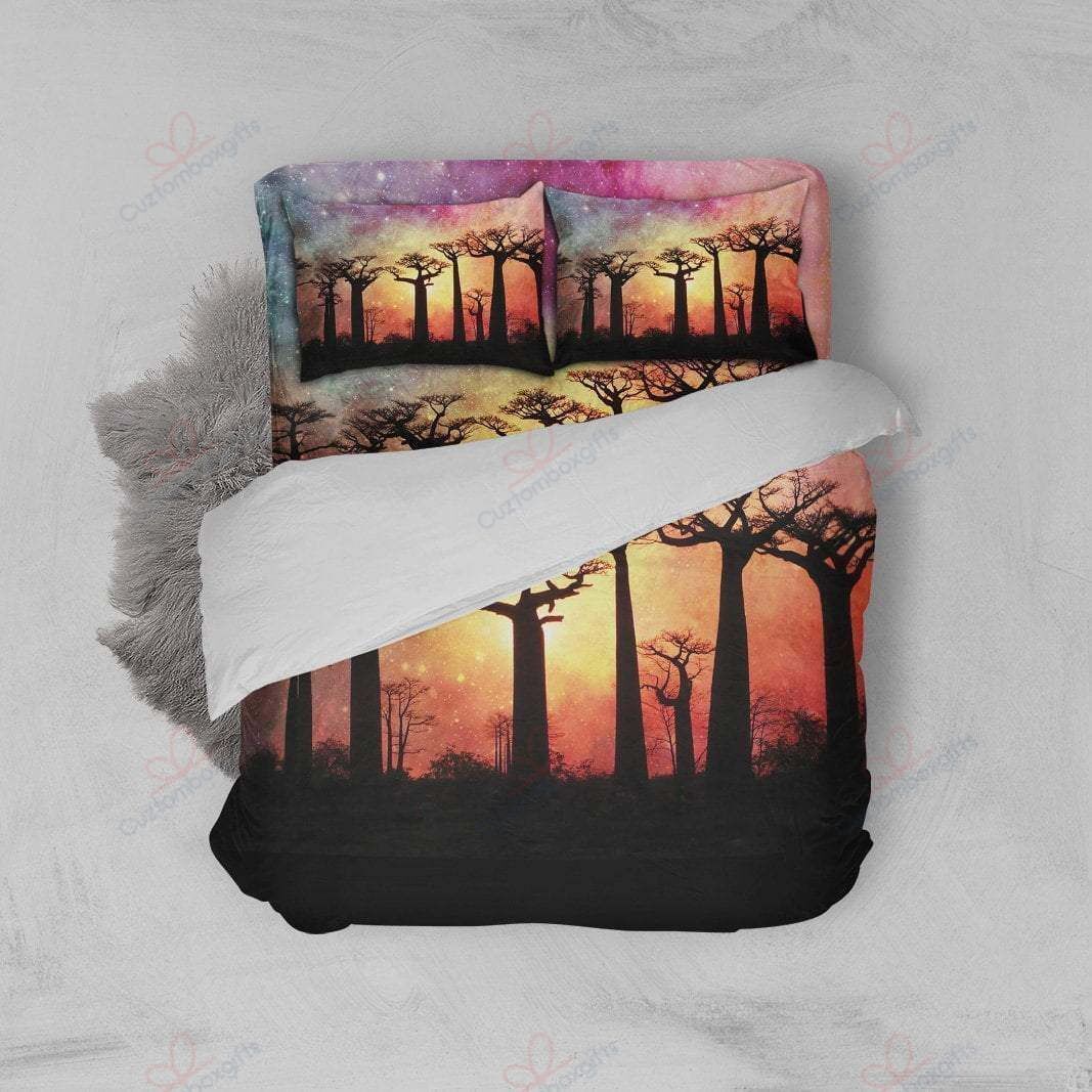 African Sunset Mountain Printed Bedding Set