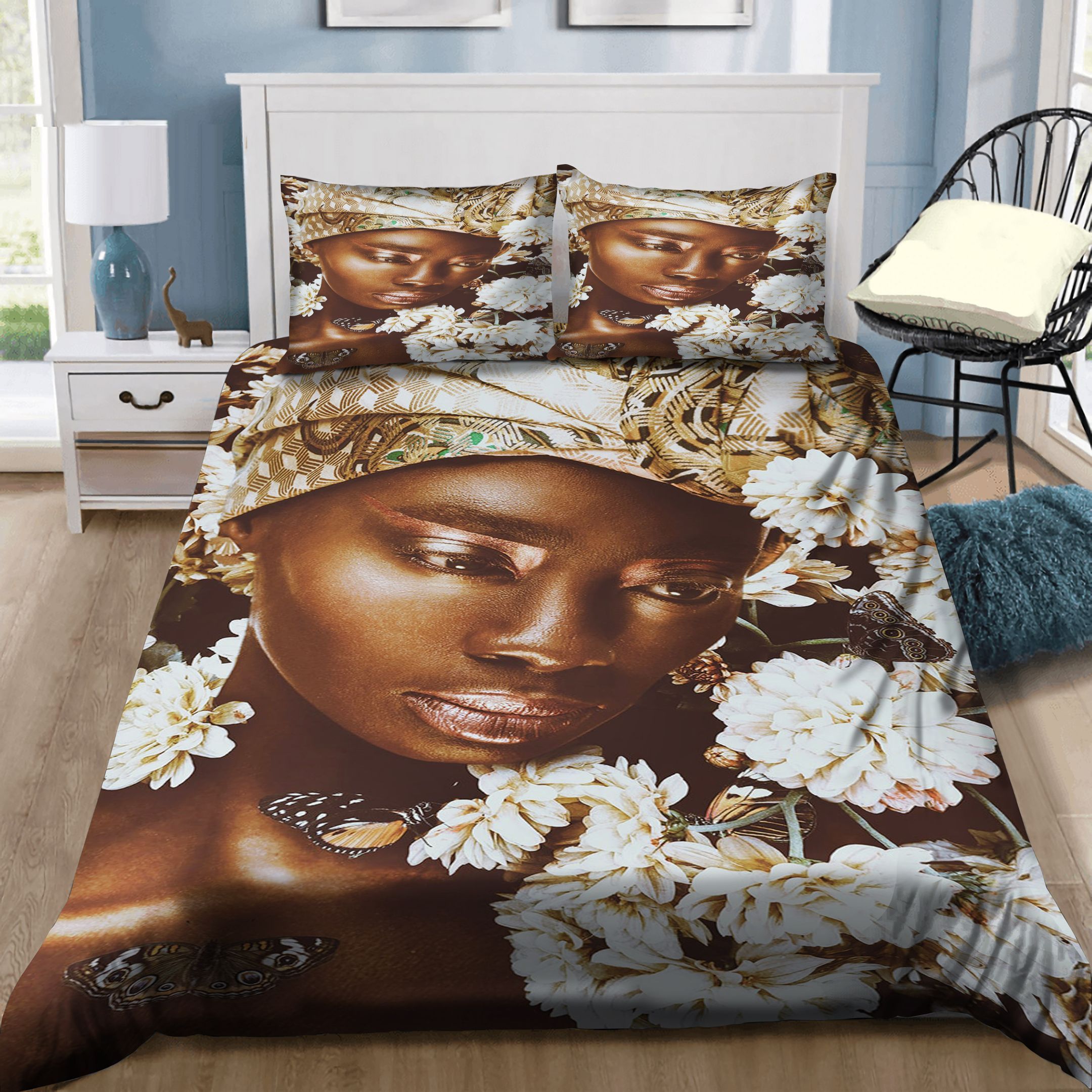 African Woman Bedding Set