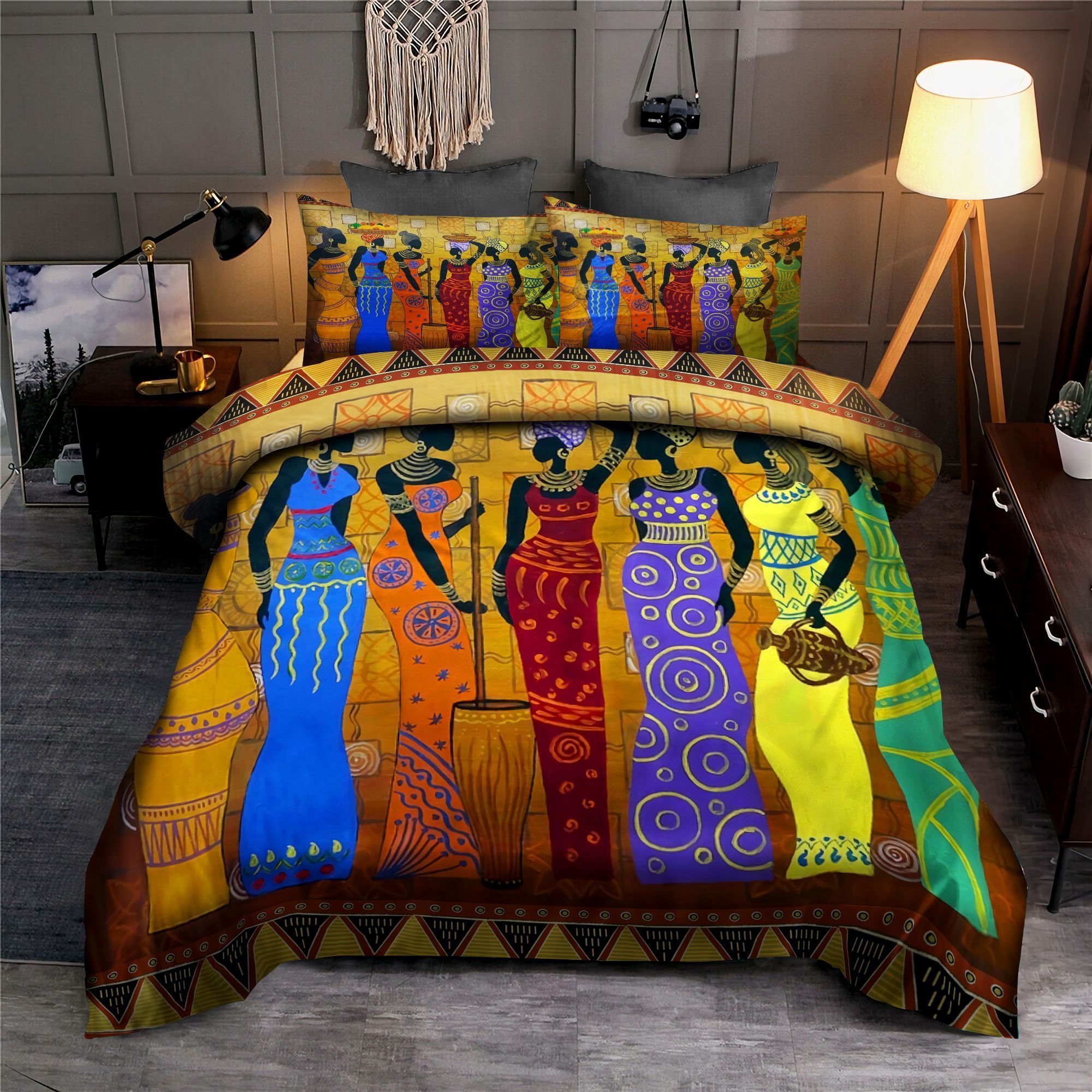 African Woman Bedding Set