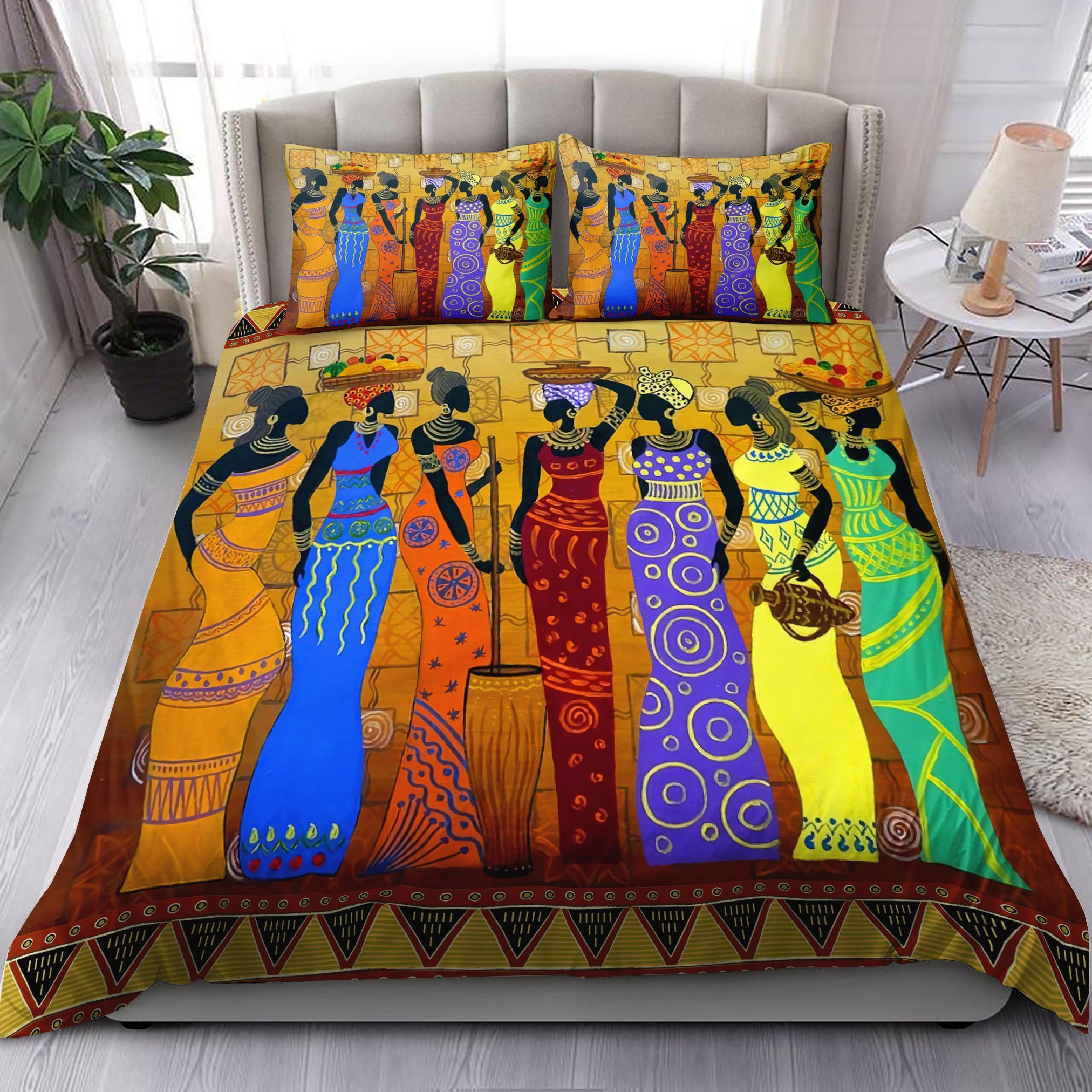 African Woman Bedding Set