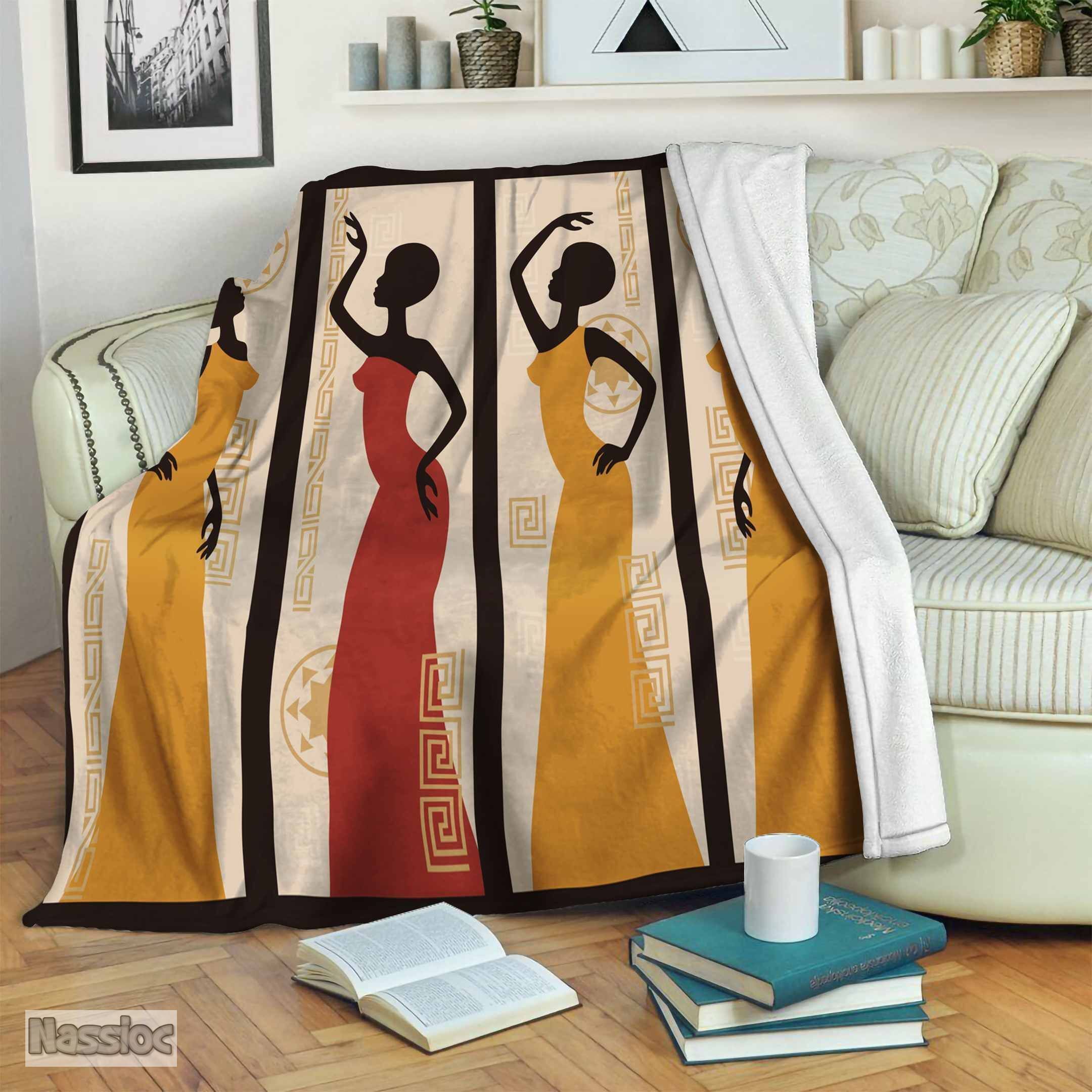 African Women Fleece Blanket