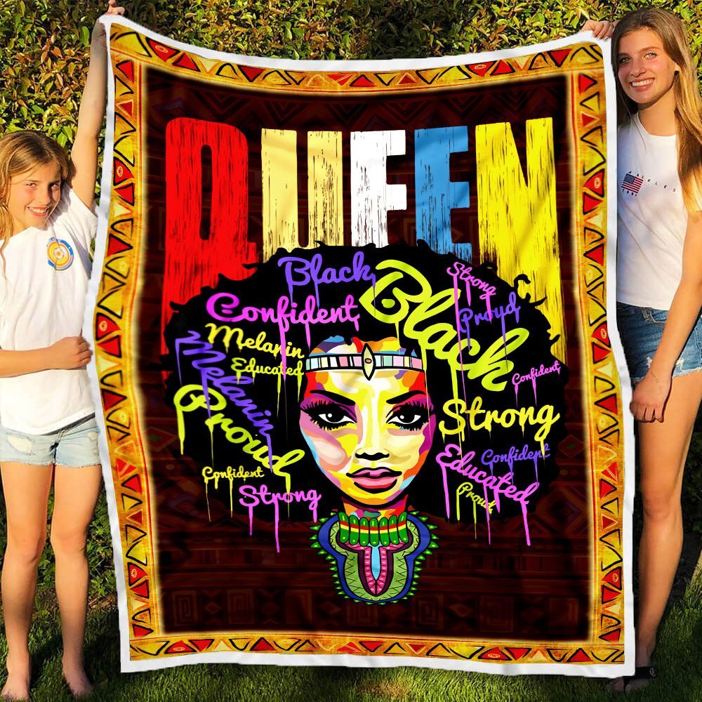 African Women Sherpa Fleece Blanket