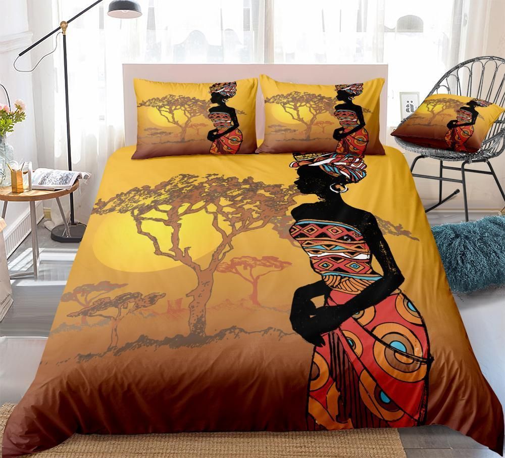 African Women Sunset Bedding Set