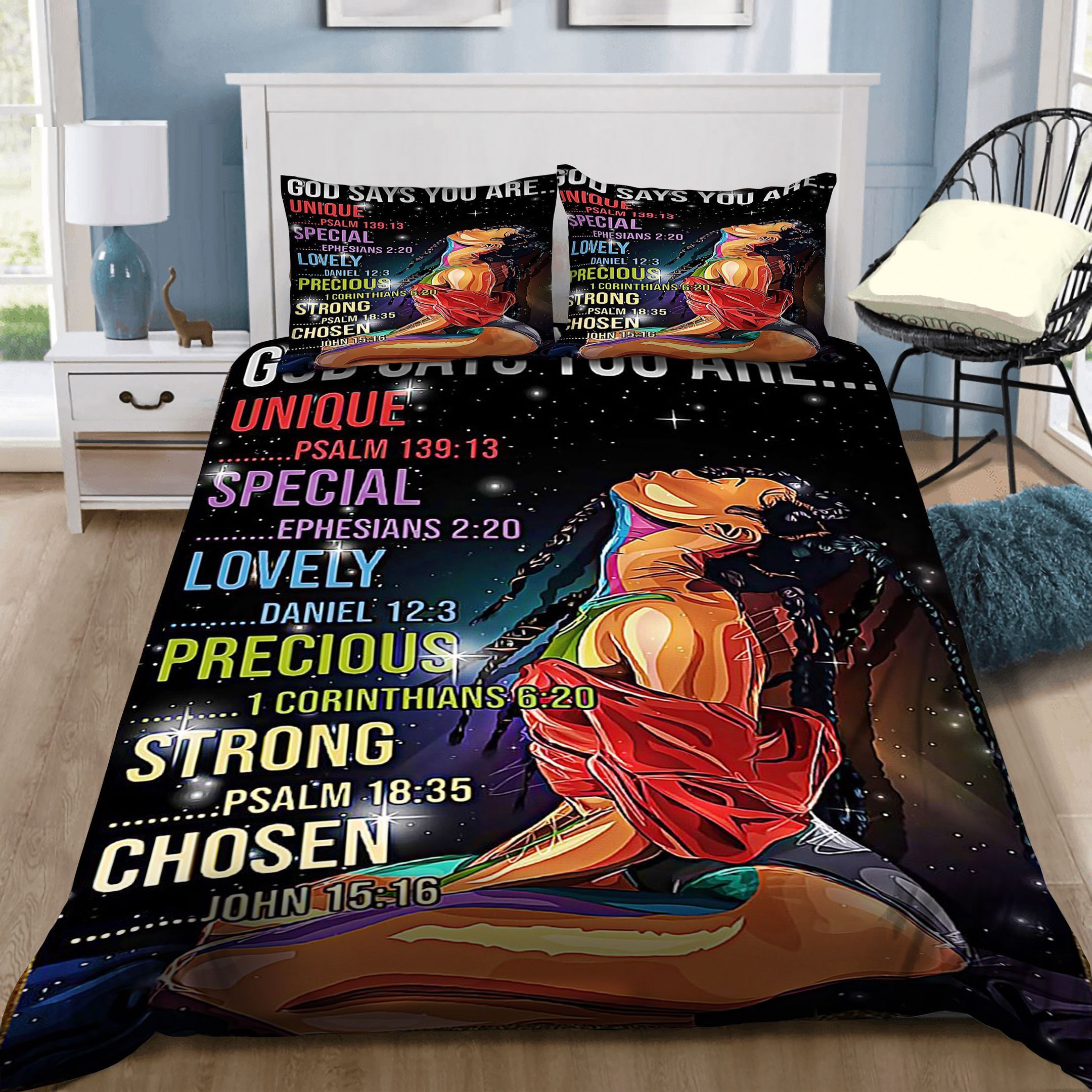 Afro God Says You Are Bedding Set