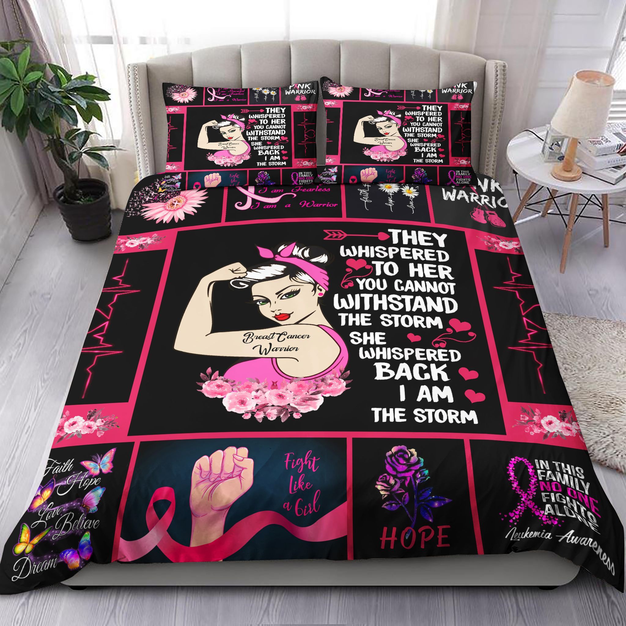 Against Breast Cancer Bedding Set