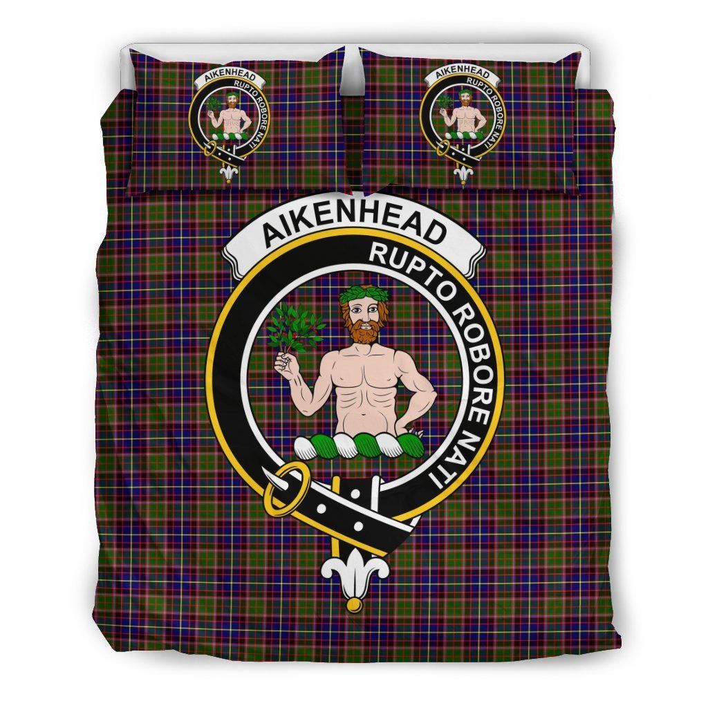 Aikenhead Clan Badge Tartan Bedding Set