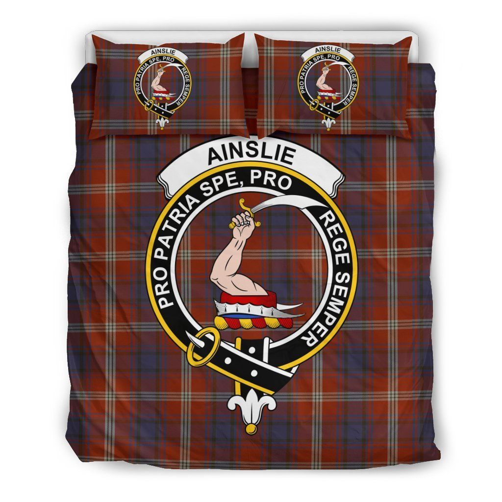 Ainslie Clan Badge Tartan Bedding Set