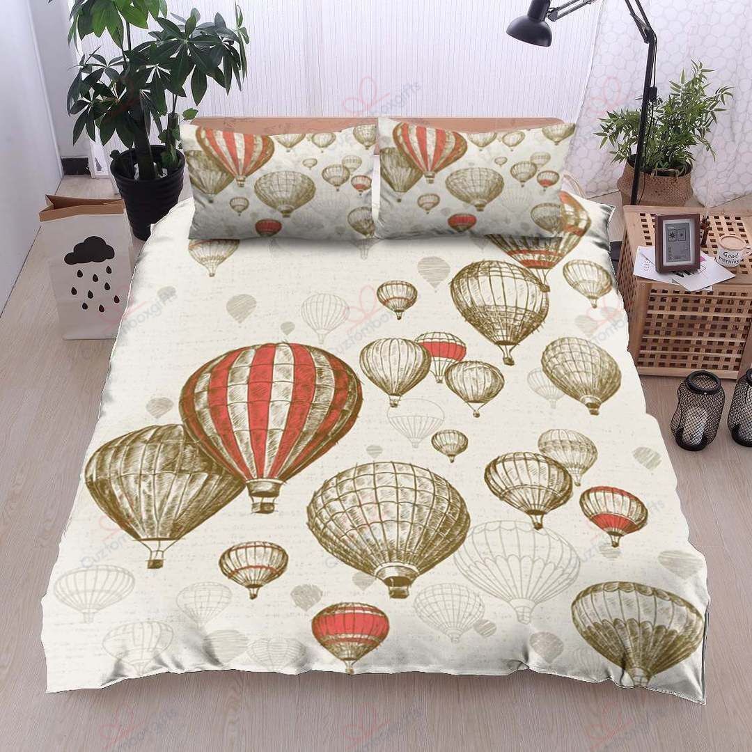 Air Balloon Sky Life Printed Bedding Set