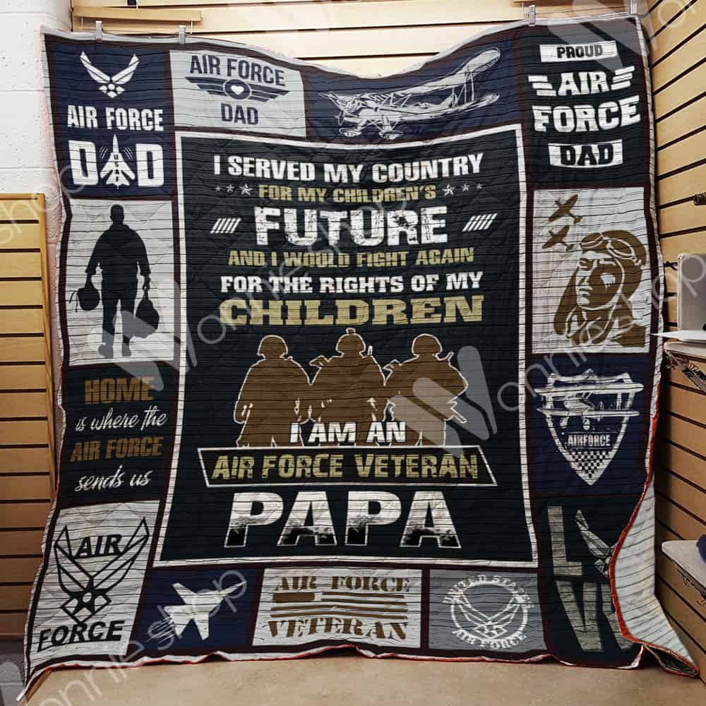 Air Force Dad Quilt Blanket DHC1102391TD