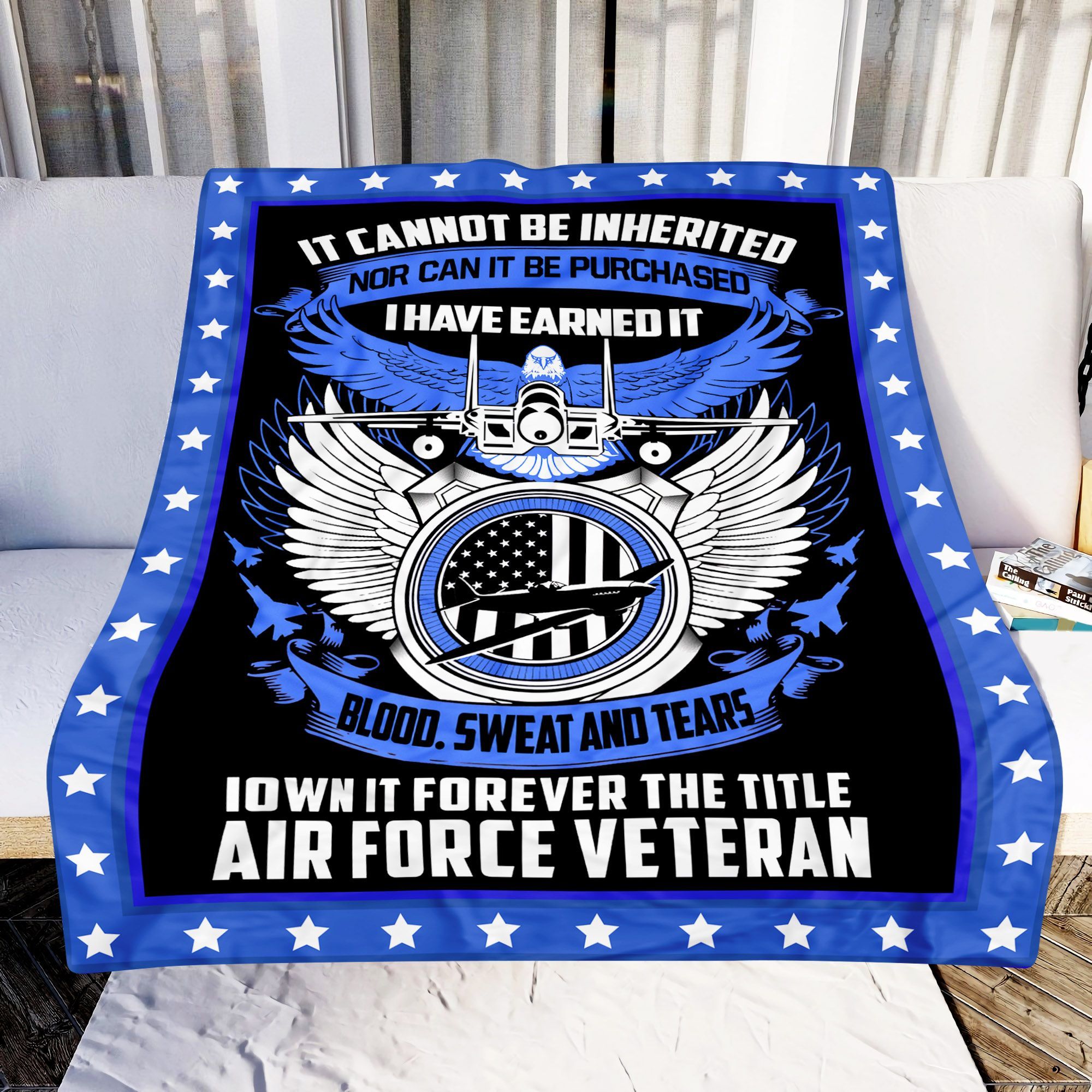 Air Force Veteran Sherpe Fleece Blanket