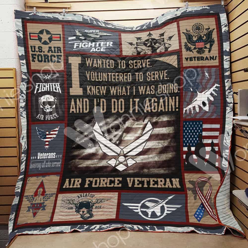 Air Force Veteran Quilt Blanket DHC1102305TD